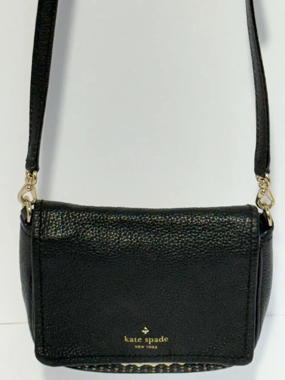 Kate Spade NY Cobble Hill Straw Abela Crossbody, Black Pebble Leather